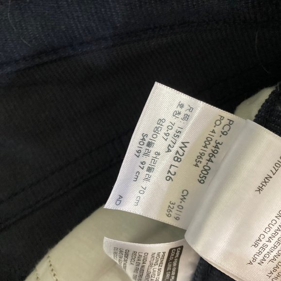 Levi's WEDGIE FIT STRAIGHT CORDUROY PANTS Navy Blue - Picture 8 of 11